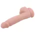 Mr. Dixx 7.6 - dildó s testisima i vakuumskom čašicom - natur - 19,5 cm