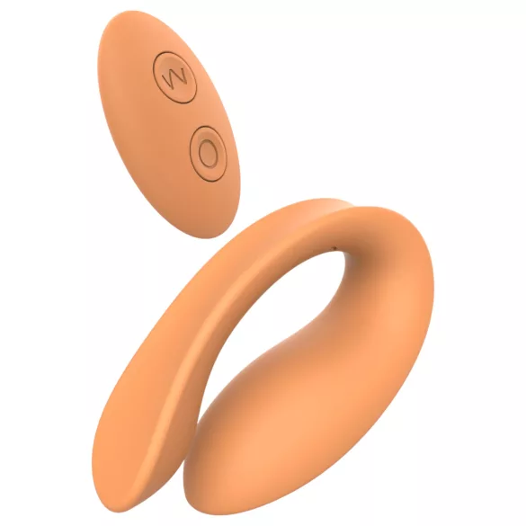 Glam - vibrator za parove na baterije s daljinskim upravljačem - narančasti