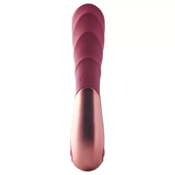 Dinky Jimmy K. Duo - vibrator s klitoralnim nastavkom na baterije - crveni