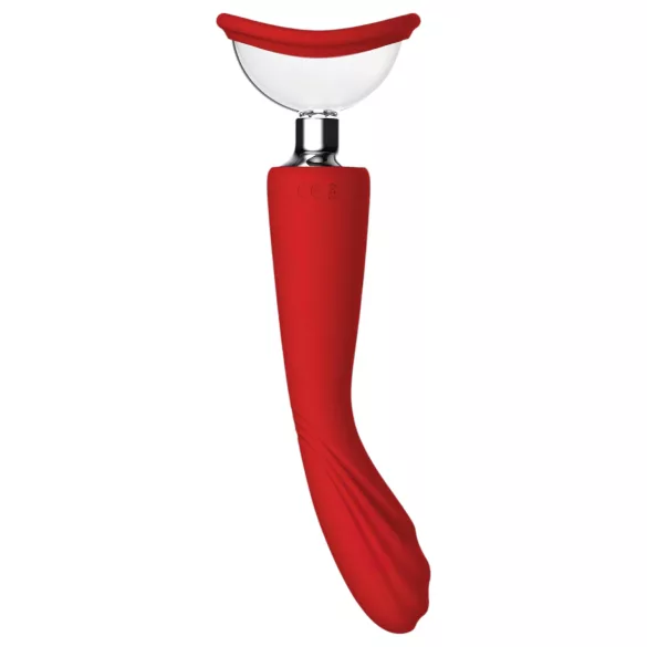 Red Revolution Georgia - G točka vibrator i pumpica za vaginu - silikon crvena
