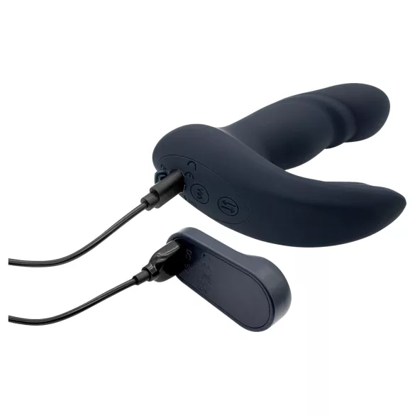Dreamtoys Pulz - potisni analni vibrator s daljinskim upravljačem (plavi)