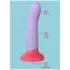 Dreamtoys Love Signal - veliki dvobojni silikonski dildo (ljubičasti)