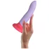 Dreamtoys Love Signal - veliki dvobojni silikonski dildo (ljubičasti)