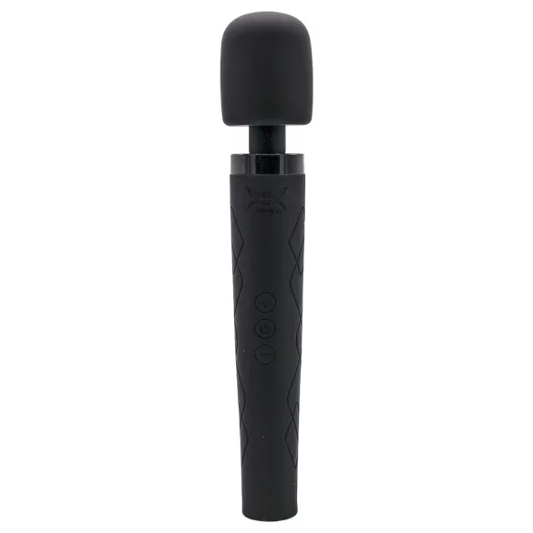 Pixey Deluxe Black Velvet - čarobni štapić vibrator M (crni)