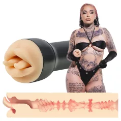   Kiiroo Feel Leigh Raven - umjetna vagina s izrezanim jezikom (prirodna)