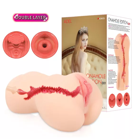 Kokos Onahole 001 XL - realistična umjetna vagina masturbator (prirodna)