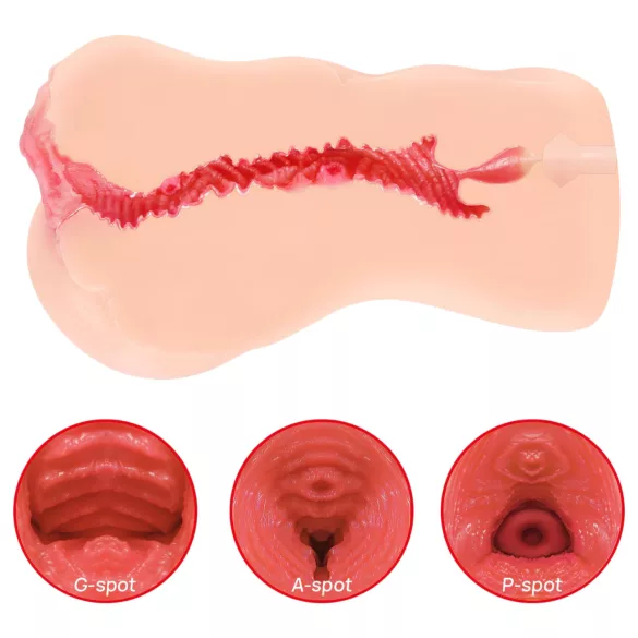 Kokos Onahole 001 XL - realistična umjetna vagina masturbator (prirodna)