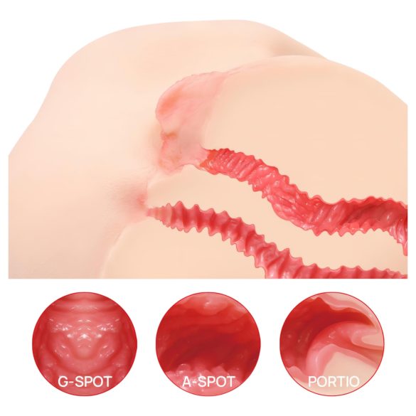 Kokos Vanilla 004 - realistični torzo masturbator - prirodna boja