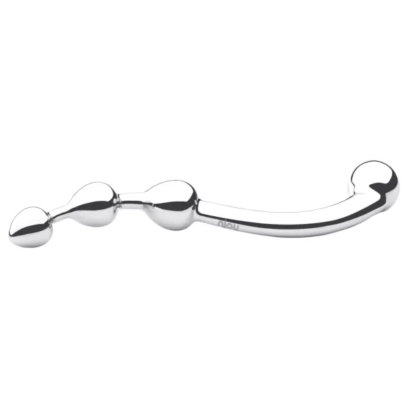Njoy Fun Wand - metalni dildo za analni i G-točku - srebrni