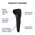 Satisfyer Muški Wand - akumulatorski, vodootporni vrhunski vibrator (crni)
