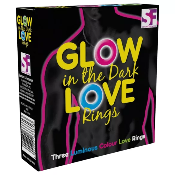 Love Rings - set svjetlećih prstenova za penis (3 kom)