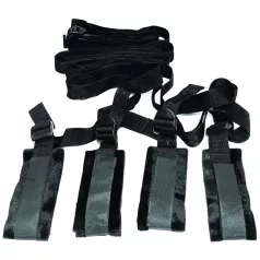 S&M - bondage set za vezanje za krevet - crna