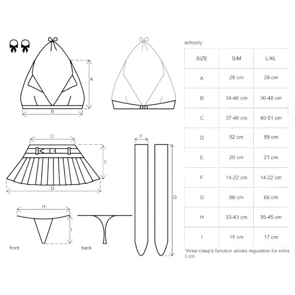 Obsessive Schooly - šarmantni školski kostim set (6 dijelova)