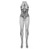 Obsessive - necc bodystocking s uzorkom i naramenicama - crna - S-L