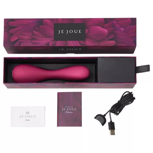 Je Joue Uma - vibrator za G-točku - punjivi vodootporni silikon - roza