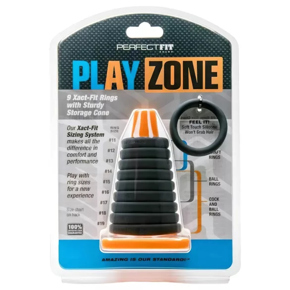 Perfect Fit - Play Zone - set od prstenova za penis i rasteznih prstenova (9-dijelni)