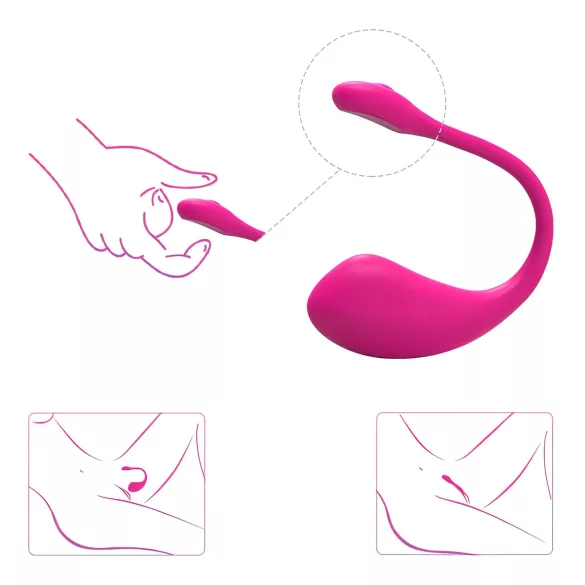 LOVENSE Lush 2 - pametno vibrirajuće jaje (rozo)
