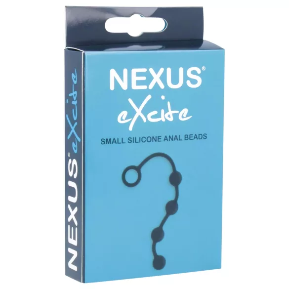 Nexus Excite - analni dildo s 4 kuglice - crni - mali