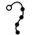 Nexus Excite - analni dildo s 4 kuglice - crni - mali