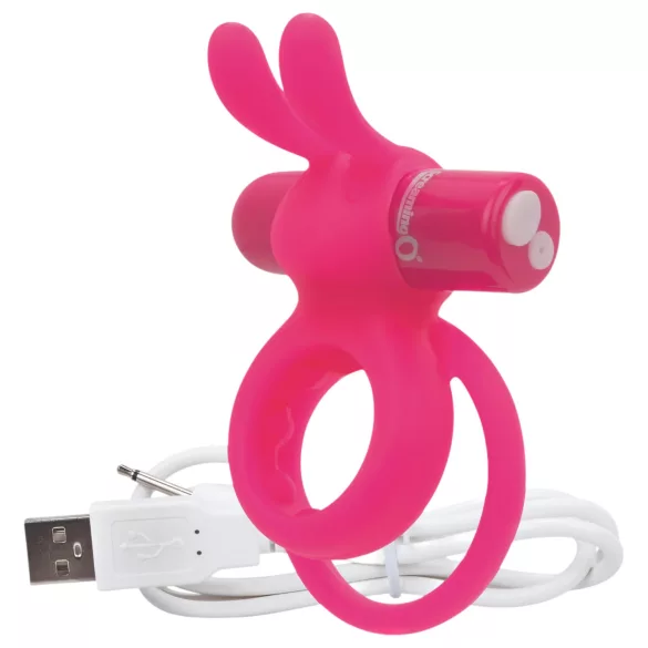 Screaming O Ohare - vibrator prsten za penis s ušima - punjivi silikon rozi