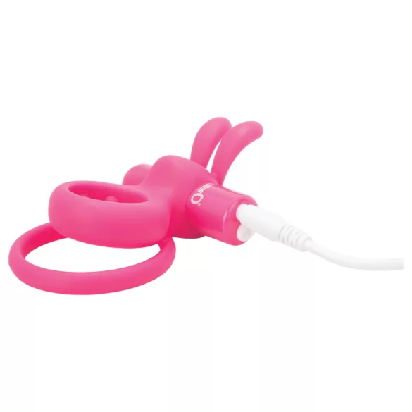Screaming O Ohare - vibrator prsten za penis s ušima - punjivi silikon rozi