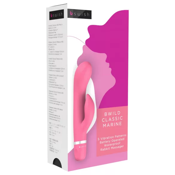B SWISH Bwild Marine - vibrator s drškom za klitoris - silikon - narančasta