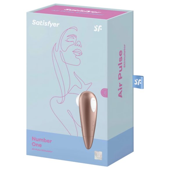 Satisfyer 1 Number One - stimulator klitorisa na zračne valove - smeđa