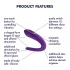 Satisfyer Double Classic - vodootporni, akumulatorski vibrator za parove (ljubičasti)