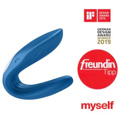   Satisfyer Double Whale - vibrator za parove s 2 motora - plavi