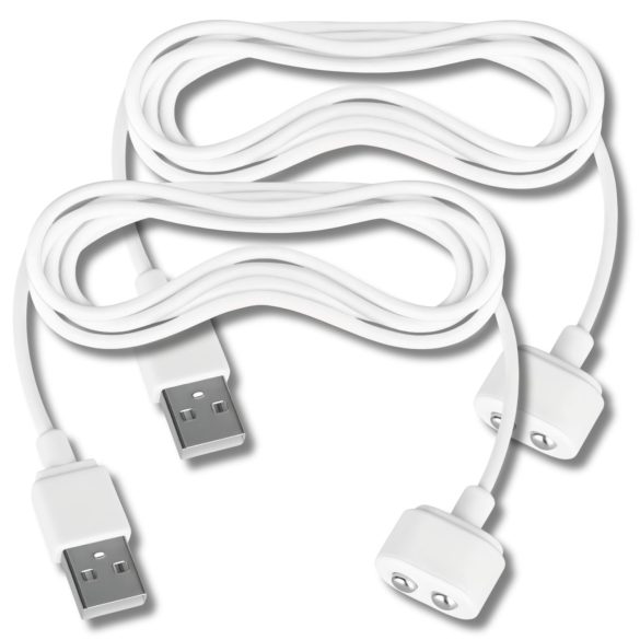 Satisfyer - magnetski USB kabel za punjenje - 2 komada (bijeli)