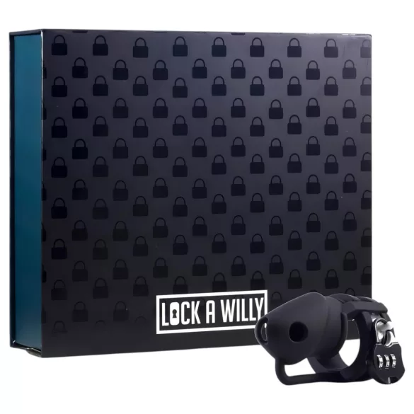 LOCK A WILLY - penis kavez sa lokotom - silikon - crna