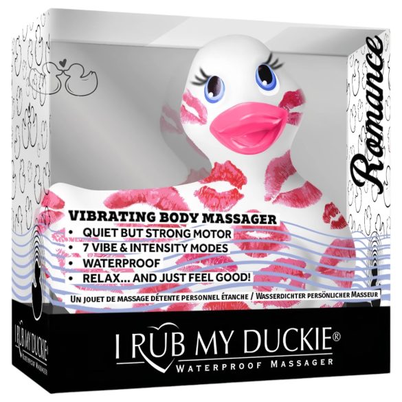 My Duckie Romance 2.0 - vodootporni vibrator za klitoris - bijelo-ružičasti