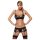 Obsessive Wonderia - vezena čipkasta donje rublje set (crna) - L/XL