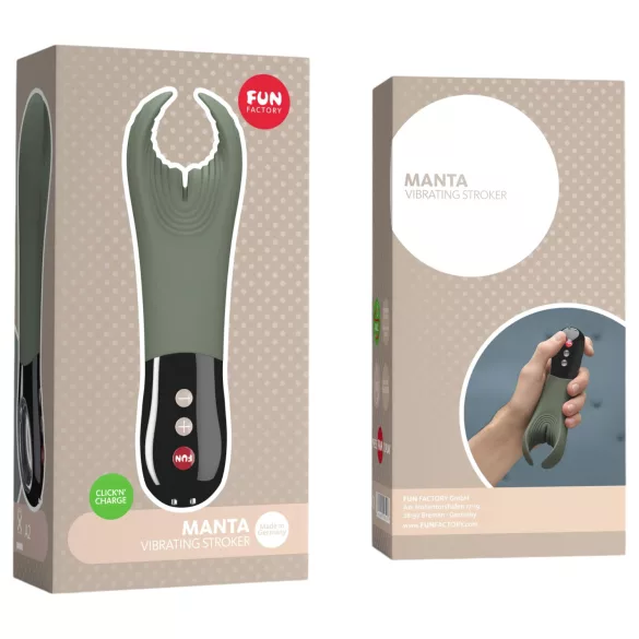 Fun Factory Manta - vibrator za glavić (zeleno-crni)