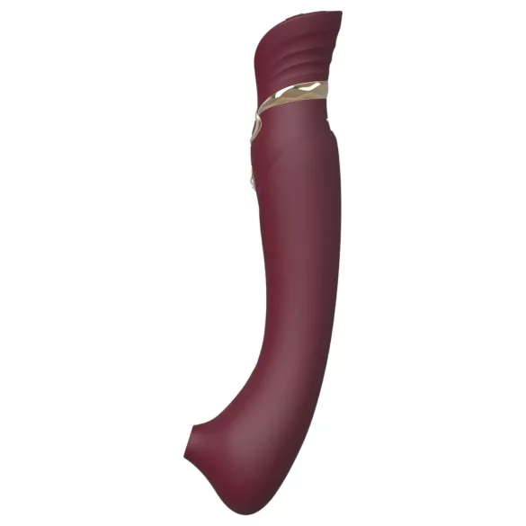 ZALO Queen - vibrator za G-točku i klitoris s valovima zraka - silikon - crvena