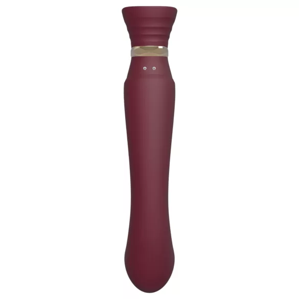 ZALO Queen - vibrator za G-točku i klitoris s valovima zraka - silikon - crvena