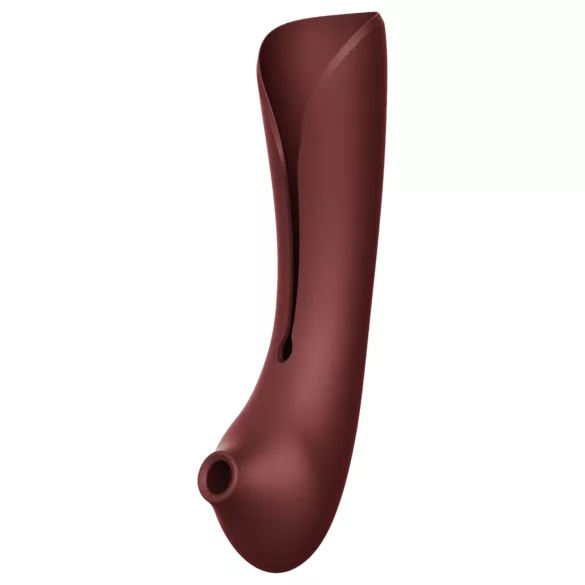 ZALO Queen - vibrator za G-točku i klitoris s valovima zraka - silikon - crvena