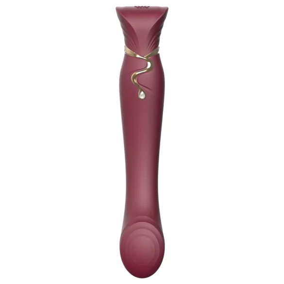 ZALO Queen - vibrator za G-točku i klitoris s valovima zraka - silikon - crvena