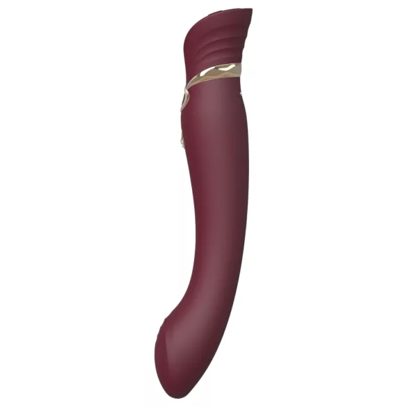 ZALO Queen - vibrator za G-točku i klitoris s valovima zraka - silikon - crvena