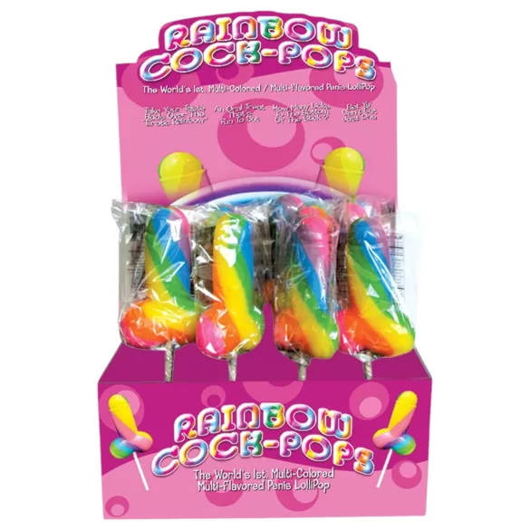 Rainbow Cock Pop - lizalica u obliku penisa (85 g) - voćnog okusa
