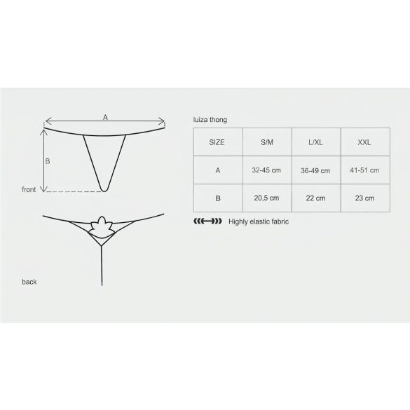 Obsessive - tanga sa tulipanima - bijela - L/XL