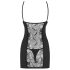 Obsessive Heartina - spavaćica i tanga (crna) - L/XL