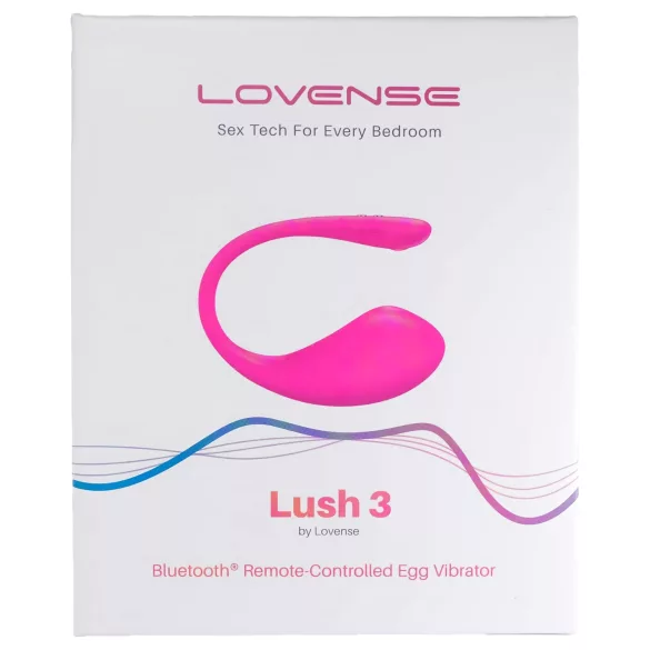 LOVENSE Lush 3 - vibrator jaje na daljinsko upravljanje - silikon - roza