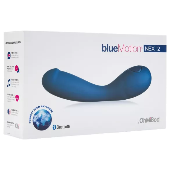 OhMiBod Bluemotion Nex 2 - G-točka vibrator s upravljanjem putem aplikacije (plavi)