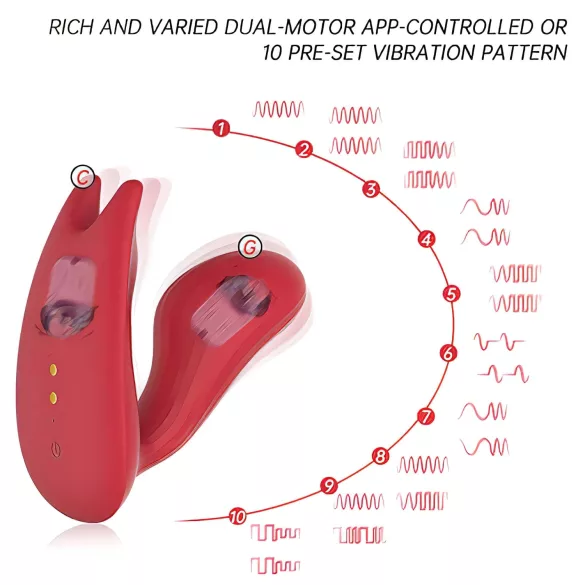 Magic Motion Umi - nosivi vibrator na umetanje s upravljanjem putem aplikacije (crveni)