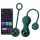 Magic Motion Crystal Duo - vibracijske gejša kuglice s upravljanjem putem aplikacije (zelene)