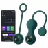 Magic Motion Crystal Duo - vibracijske gejša kuglice s upravljanjem putem aplikacije (zelene)