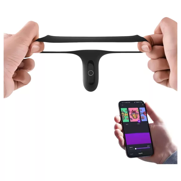 Magic Motion Rise - penis prsten s vibracijom - pametan, punjiv - crni