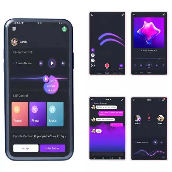 Magic Motion Rise - penis prsten s vibracijom - pametan, punjiv - crni