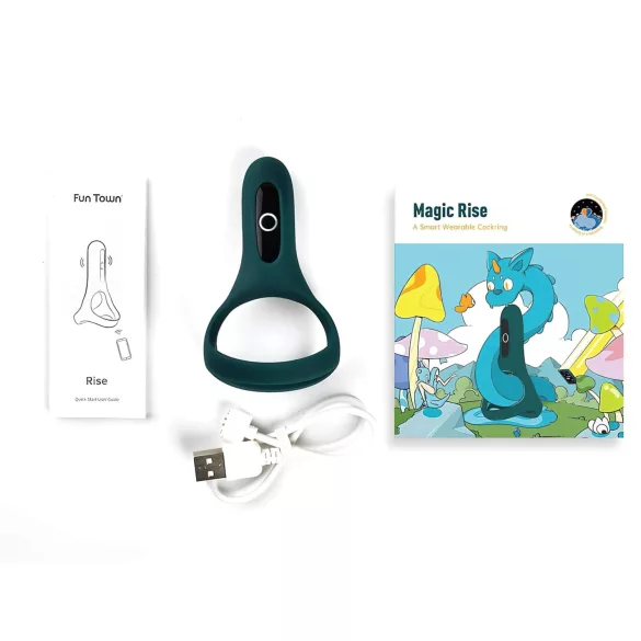 Magic Motion Rise - vibracijski prsten za penis s upravljanjem putem aplikacije, za muškarce (zelena)